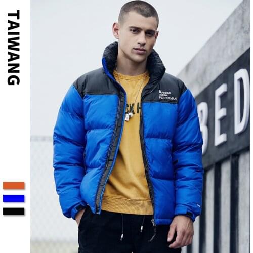 Winter America Fashion Trendy Parkas Cotton-padded Coats Casual Stand Collar North Warm Cotton Jackets Men Tops Face Jacket