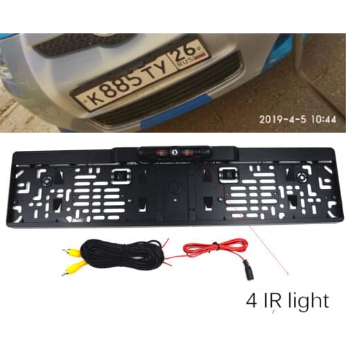 Wireless Night Vision IR Rear View camera EU License Plate Frame Car Reverse Camera waterproof Back Up Camera for monitor gps