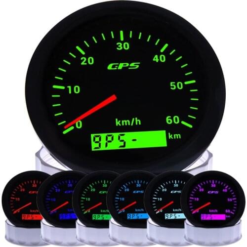 2021 New 85MM GPS Speedometer With 7 Colors Backlight Speedometer Sensor Set For Motorcycle Marine Boat Car Auto 12V 24V