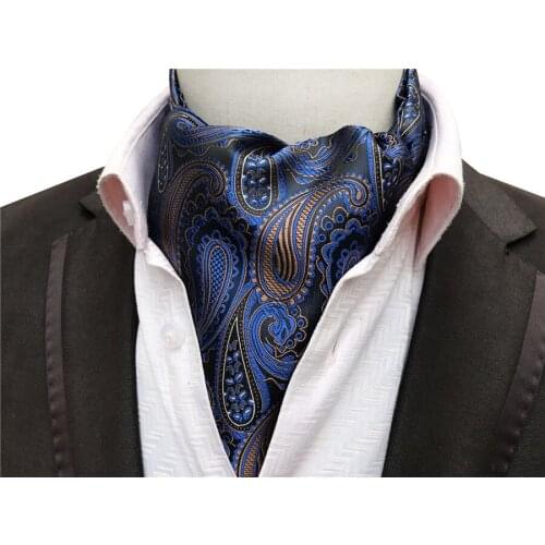 New Design Men Neck Ascot Handmade Woven Cravat Ties Wholesale