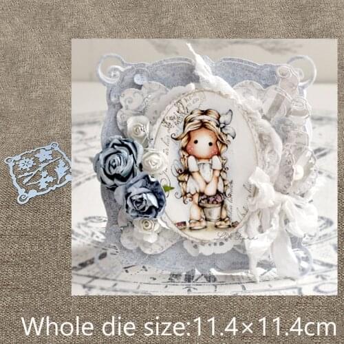 New Design Craft Metal Cutting Dies flower leaves frame decoration scrapbook die cuts Album Paper Card Craft Embossing die cuts