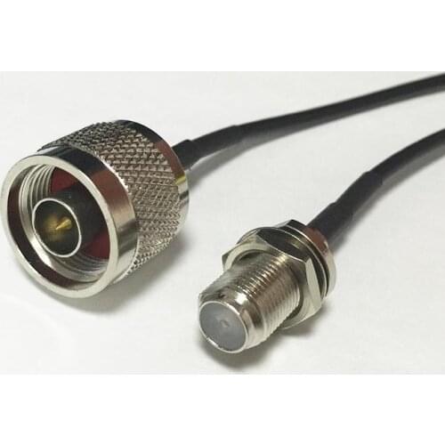 New N Male Plug Switch F Female Jack RF coaxial cable RG174 Wholesale 20CM 8" Adapter
