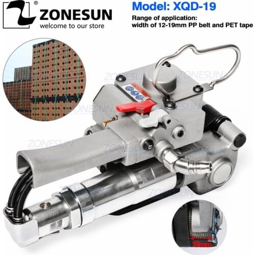 ZONESUN AQD-25 Pneumatic Strapping Machine For 13-19mm PP&PET Straps Hot Melt Strapping Machine