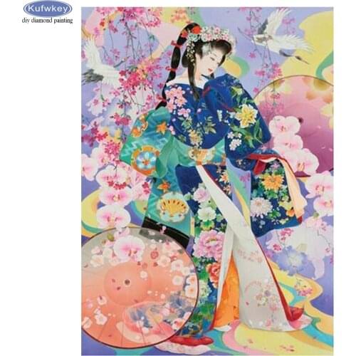 Full square drill 5D DIY diamond painting Cross Stitch,Japanese woman,Oriental Woman,Geisha, diamond embroidery rhinestones