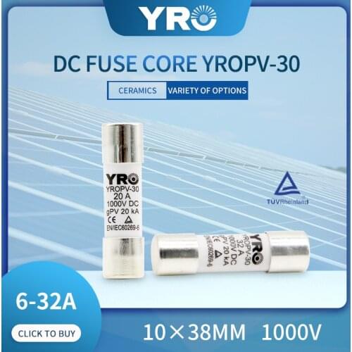 Solar photovoltaic fuse holder, 10*38mm photovoltaic fuse core, solar system fuse, DC fuse protector