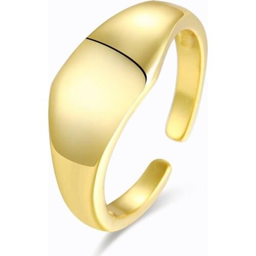 S925 Sterling Silver Open Ring ins square zircon black diamond simple Ring 2021 Trend Silver 925 Jewelry Fashion Korean