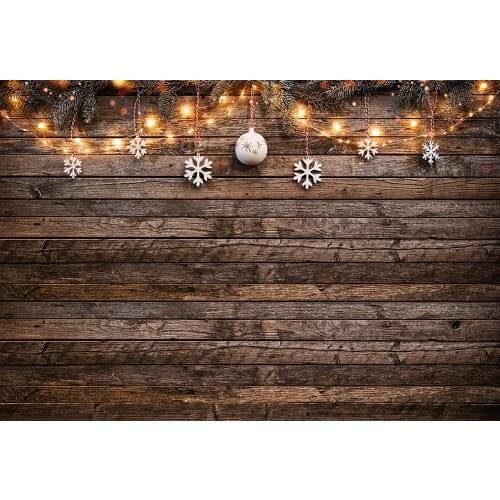 Merry Christmas Backdrop Noel Snow Photography Backdrop Rustic Wood Wall Retro Background Glitter Lights Photo Studio Props