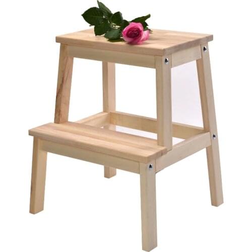 Nordic Solid Wood Pedal Bench Bench Ladder Escalera Moderm Taburete Cocina Washing Machine Folding Step Stool Escabeau Cheap