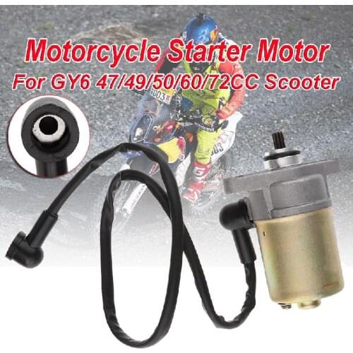 Motorcycle Starter Motor Start Motor For GY6 47/49/50/60/72CC Scooter Moped ATV Quad 139QMB GY6 Go Cart ATV Accessories