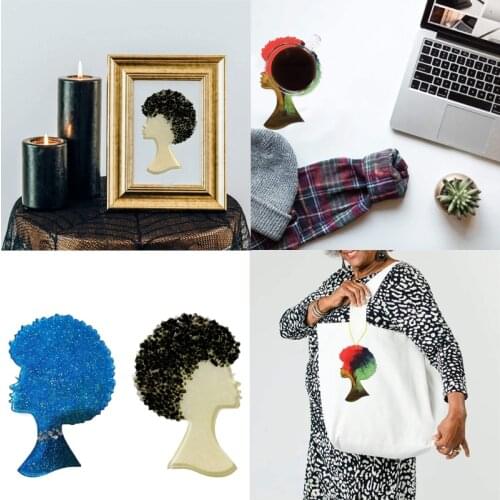 Super Large Female Male Head Type Resin Mold Silicone Coaster Mold Large African Human Tray Resin Casting Mold Crafts