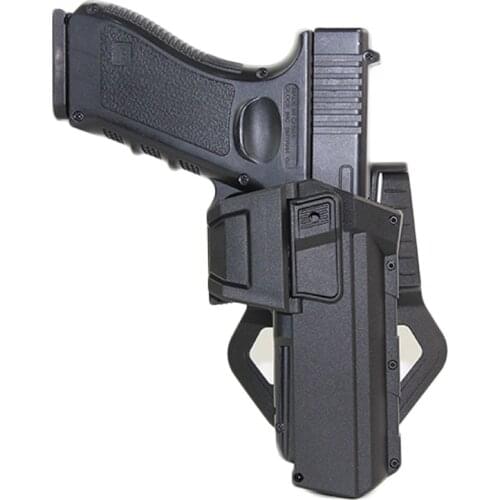 Tactical Airsoft Pistol Gun Holster For Glock 17 18 22 23 Holster Bag With Flashlight Laser Movable Gun Case Hunting Accessories