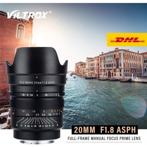 Viltrox 20mm f1.8 ASPH Manual Focus Full Frame Fixed Focus Wide Angle Lens for Nikon Z Mount Z7/Z6 Sony E MountA7 A9 A6300 A7M3