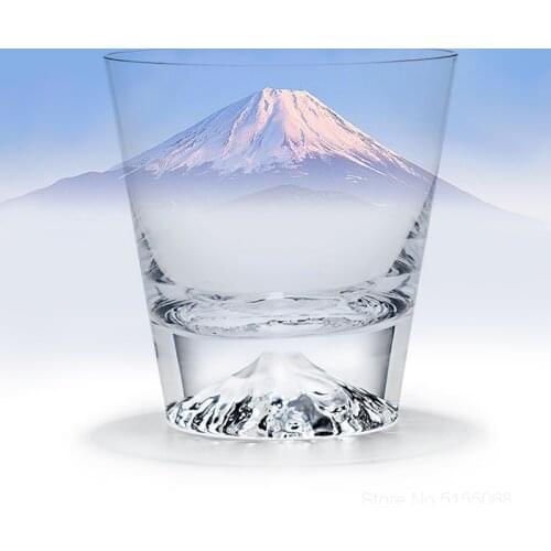 Japanese Mount Fuji Crystal Wine Glass Snow Mountain Xo Whisky Rock Glasses Fujiyama Snowberg Whiskey Tumbler Water Cup Gift Box