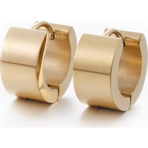 ONYSS Fashion Gold Plate Simple Design Clip-on Hoop Earrings 2021 Hoops Earrings for Man or Women