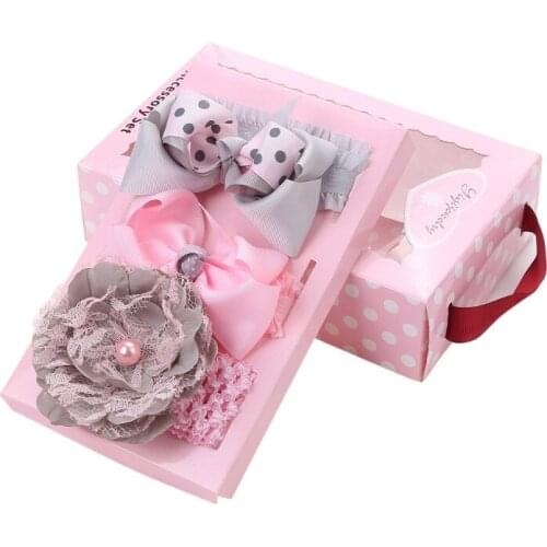 1Set=3pcs Multi-style Ribbon Bow Flower Hairpins Hair Barrettes Children Accessories Cute Baby Girls Headwear Hair Clip