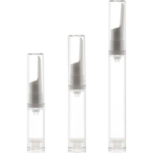 10pcs/lot 5ml/10ml/15ml Transparent eye cream vacuum flask AS plastic Airless Pump Eye cream bottle Cream emulsion bottle
