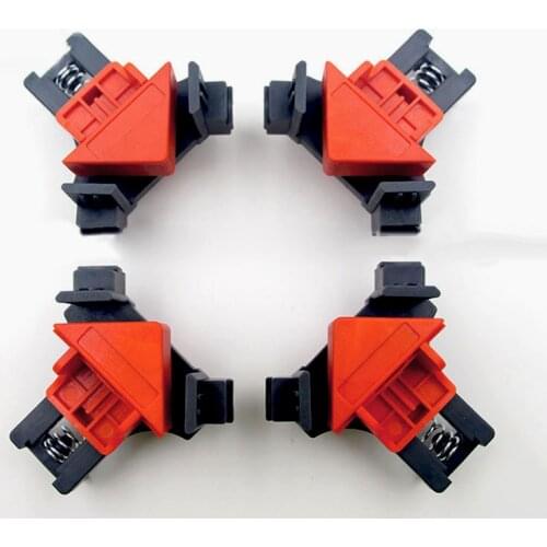 4 teil/satz 90 Grad Rechtwinklig Clamp Befestigung Clips Bild Rahmen Ecke Klemme Holz Hand Werkzeug Metall + Kunststoff Festen s