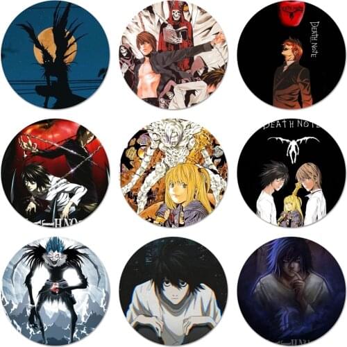 58mm Japan Anime Death Note Ryuk kira Badge Brooch Pin Accessories For Clothes Backpack Decoration gift