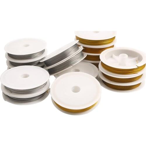 6-30M/Roll 0.3/0.45/0.5/0.6/0.8/1.0mm Steel Wire Tiger Tail Colorfast Beading Wires For Jewelry Making Finding Accessories