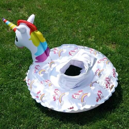 70cm Inflatable Unicorn Pool Float Swimming Ring Baby Seat Children Ride-On Flamingo Swimming Circle Raft Summer Party Water Toy