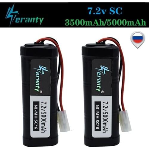 7.2V Battery 3500mAh / 5000mAh SC*6 Cells Ni-MH Battery Pack with Tamiya Connector Kep-2p Plug for RC Racing Cars Boats Aircraft