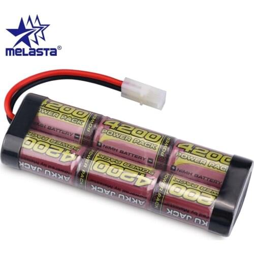Melasta 7.2V 4200mAh 6-Cells NIMH rechargeable Battery Pack with Tamiya discharge Connector for RC Racing Cars free shipping