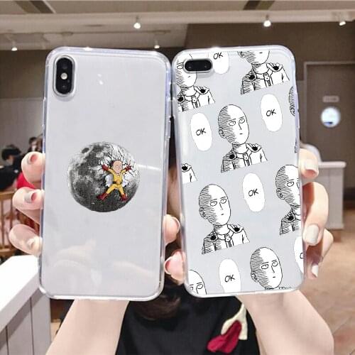 One Punch Man Anime Phone Case For Huawei P Mate P10 P20 P30 P40 10 20 Smart Z Pro Lite 2019 transparent silicone shell pretty