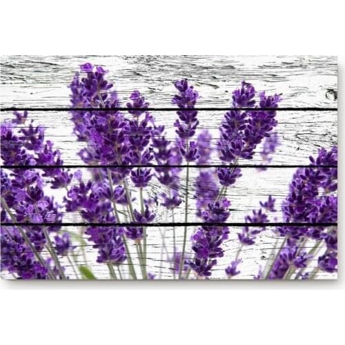 Purple Lavender Wood Board Vintage Style Bathroom Non-slip Doormat Bathroom Accessories Living Room Kitchen Doormat