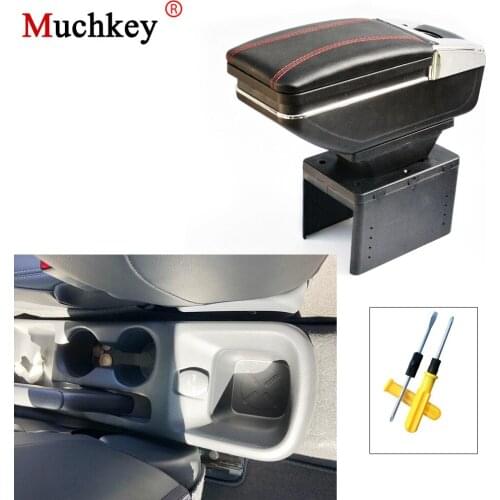 For Nissan Kicks 2017 2018 Armrest box Central Console Arm Rest Box Content Box Cup Holder Ashtray PU Leather car styling