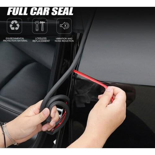 50% Dropshipping Soundproof Strip Waterproof Dust-proof ABS Black Noise Insulation Strip for Tesla Model 3