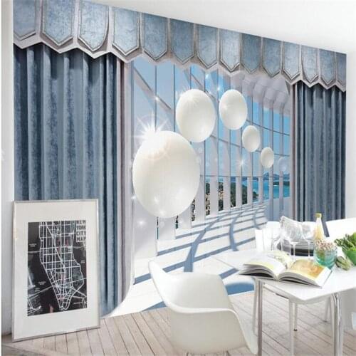 Mural papel de parede Custom wallpaper 3d stereo ball European style curtain space modern TV background wall papier peint