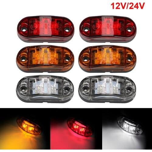 1 Pair Side Clearance Marker Lamp 12V- 24V Warning Lights For Trailer Truck Caravan LED Side Marker Lamp Car Accessories