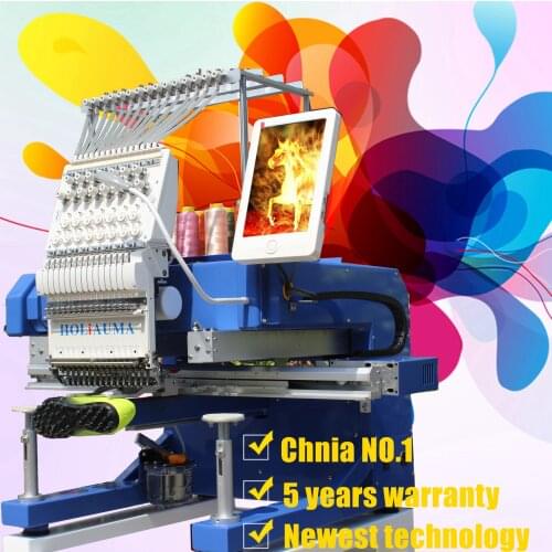 China 10 years service ! Brother type 1 head computer embroidery machine high speed embroider machine for hat t-shirt flat emb