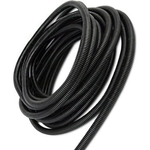 EE support 50' Feet FT 1/2" Black Split Loom Wire Flexible Tubing Conduit Hose Car Audio Automobile accessories