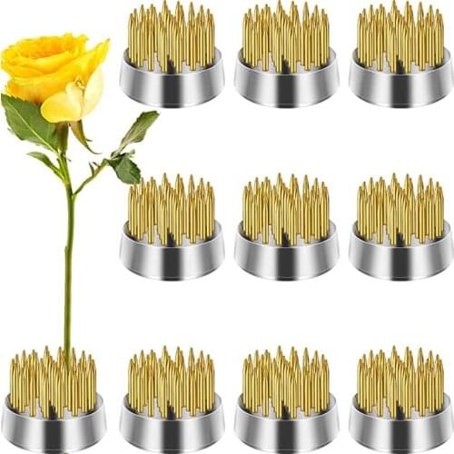 Ikebana Kenzan Round Flower Frog With Rubber Pad Art Fixed Organization Tools Dropshipping