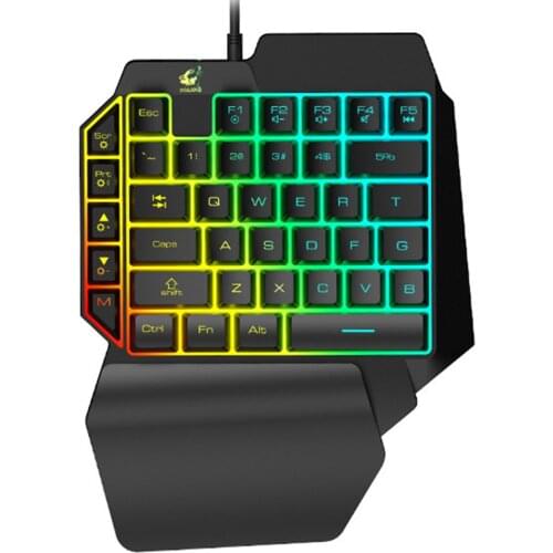 Single Left Hand Keyboard Mechanical Feel Game Keyboard Mobile Tablet Laptop Gaming Keypad