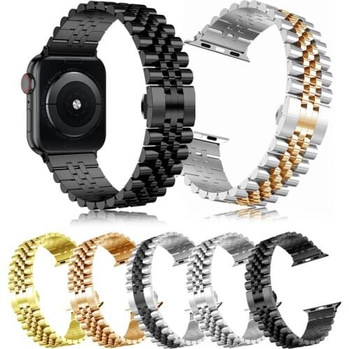 For Apple watch band Metal Stainless Steel Strap44mm 40mm 42mm 38mm for iWatch 6 Apple watch Bracelet Watchbands