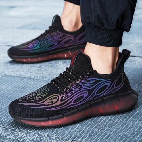 Outdoor Rubber Sole Sneakers Men Sports Shoes Running Man Sport Shoes for Man Black Fitness Training Athletic Tennis Boty E-746