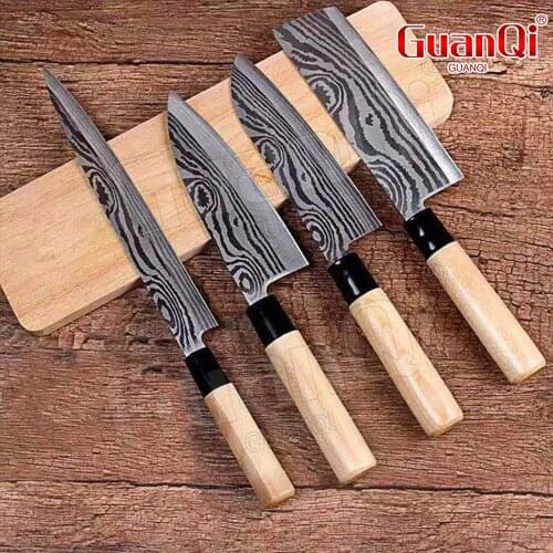 Damascus Chef Knives Professional Japanese Kitchen Knives Fish Filleting Sashimi Sushi Slicing Carving Chef Knife Cleaver Tools