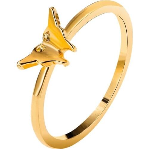 Butterfly Punk Fashion Butterfly Rings For Women Men Gold Silver Color Couple Ring Set Opening Engagement Wedding Jewelry