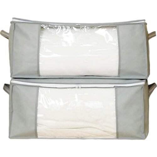 Portable Clothes Storage Bag Organizer Folding Closet Organizer For Pillow Quilt Blanket Quilt Bag Organizer Travel Luggage Case