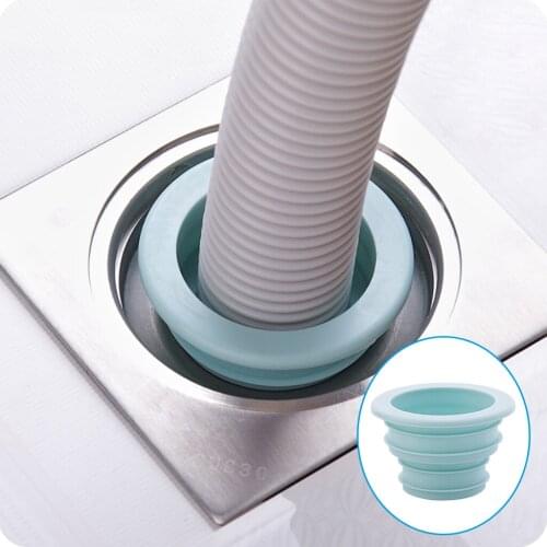 Laundry Bathroom Sewer Seal Ring Sealing Plug Cleaning Tools Stylish White