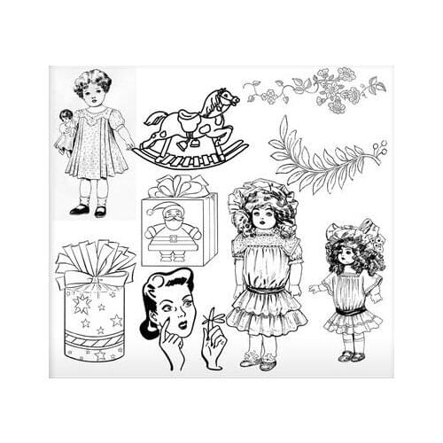 Girl Transparent Clear Silicone Stamp/Seal for DIY scrapbooking/photo album Decorative clear stamp A1510