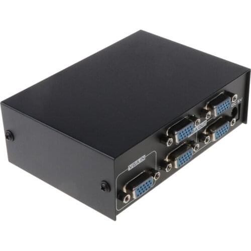 4 Port VGA Frequency Divider 200Hz Video Splitter High Frequency 1600*1280 25m