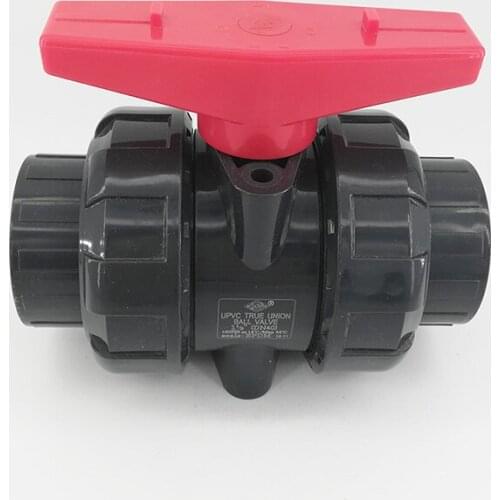 True Union ball valve UPVC DN32/DN40 plastic manual valve 150 PSI pressure socket end