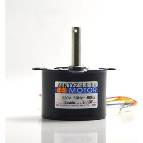 50KTYZ AC220V 6-10W AC synchronous motor low speed high torque forward and reverse rotation