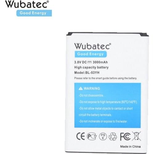 Wubatec 1 x 3000mAh Replacement Battery For LG G3 BL-53YH G3 D855 F400 D830 D850 VS985 D850 D851 Batteria Batterij Batteries