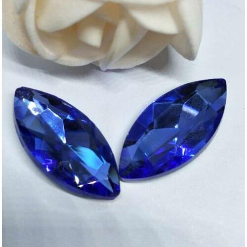 Light Sapphire Horse eye pointback Crystal Glass Sewing Rhinestones DIY woman jeans woman and Wedding Dresses Multiple models