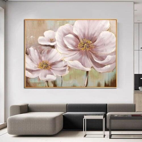 Fresh Flowers hand-painted Oil Painting Decorative Painting The Living Room Wall Entrance Hallway Mural Painting Wall Restaurant