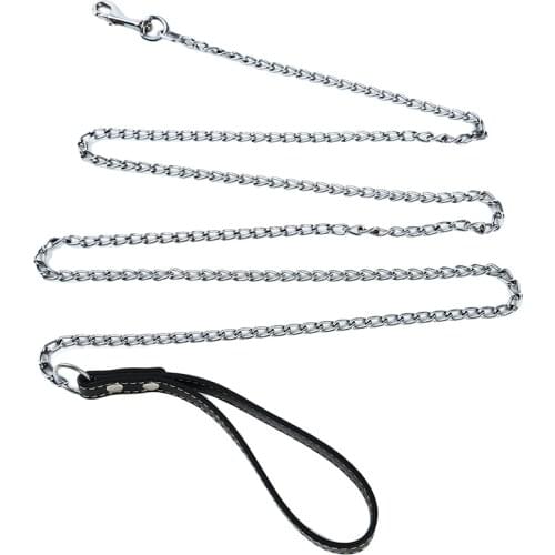 Bite Proof Heavy Duty Chain Dog Leash Pet Metal Lead Handle Trigger Hook Pet Training Collar Leash Necklace Dog Product